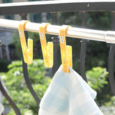 Kuber Industries Multipurpose Bar Hooks & Pins for Laundry, Kitchen, & Wardrobe|Superior Quality ABS|Durable, Strong Grip|Easy to Use|77024(Y)|Pack of 12|Yellow